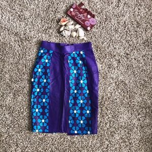 Blue and purple skirt